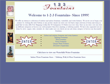 Tablet Screenshot of 123fountains.com
